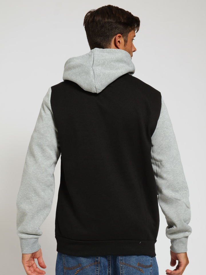 Cut N Sew Fleece Hoody - Grey Melange