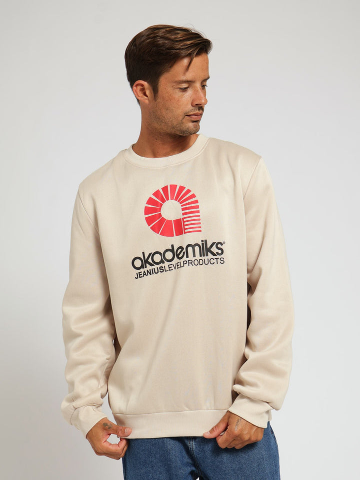 Crew Neck Sweater - Stone