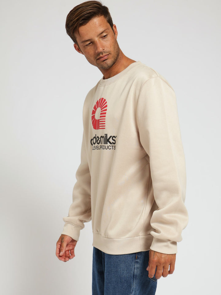 Crew Neck Sweater - Stone