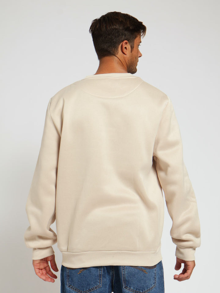 Crew Neck Sweater - Stone