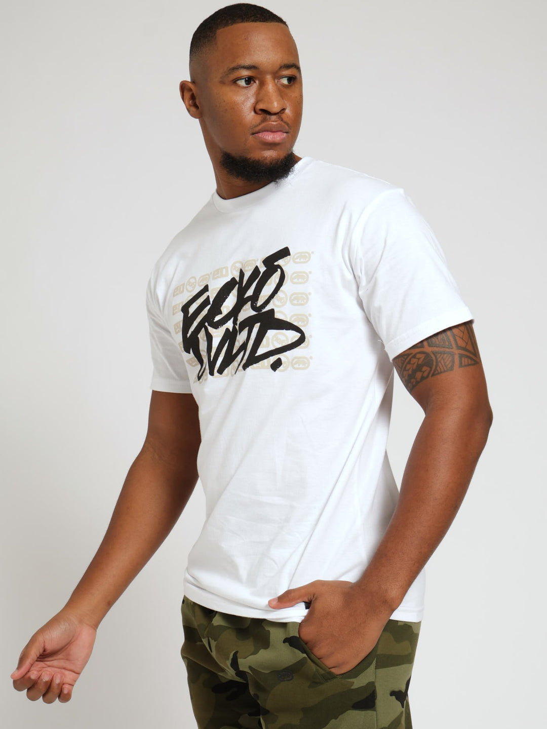 Chest Print Tee - White