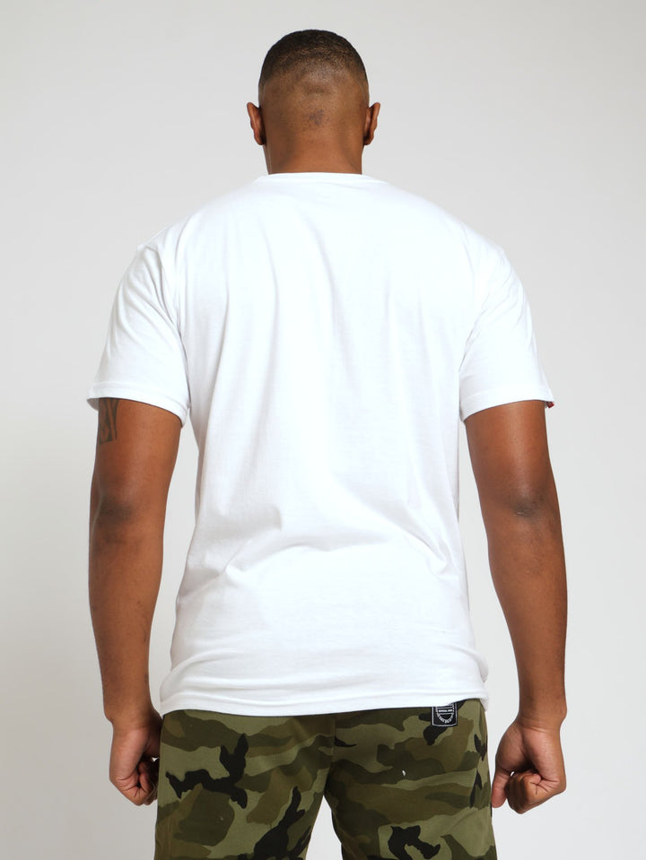 Chest Print Tee - White