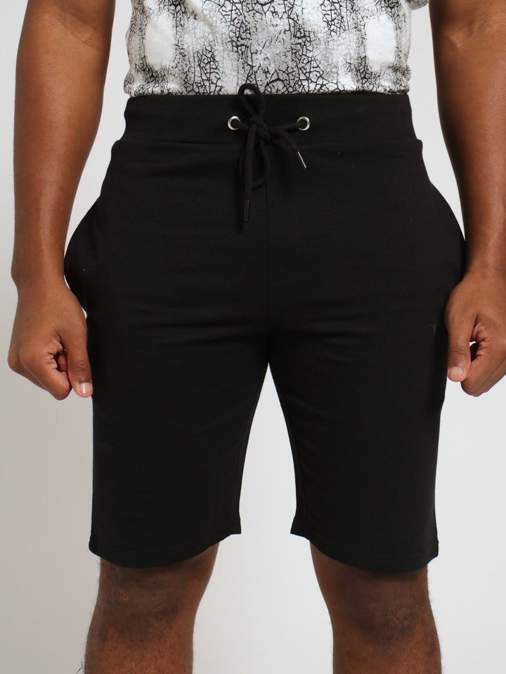 Fleece Logo Shorts - Black