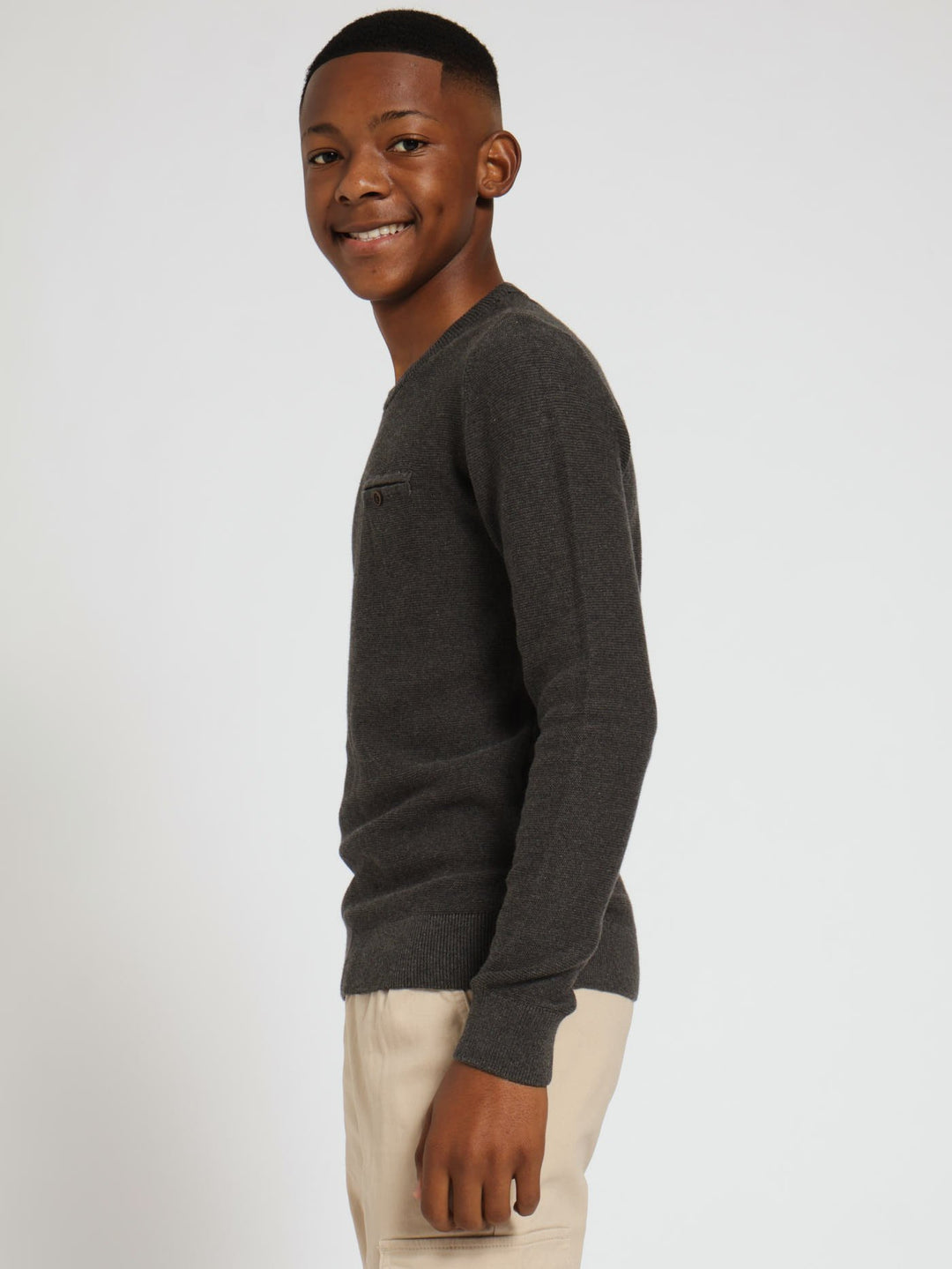 Boys Basic Knitwear - Grey