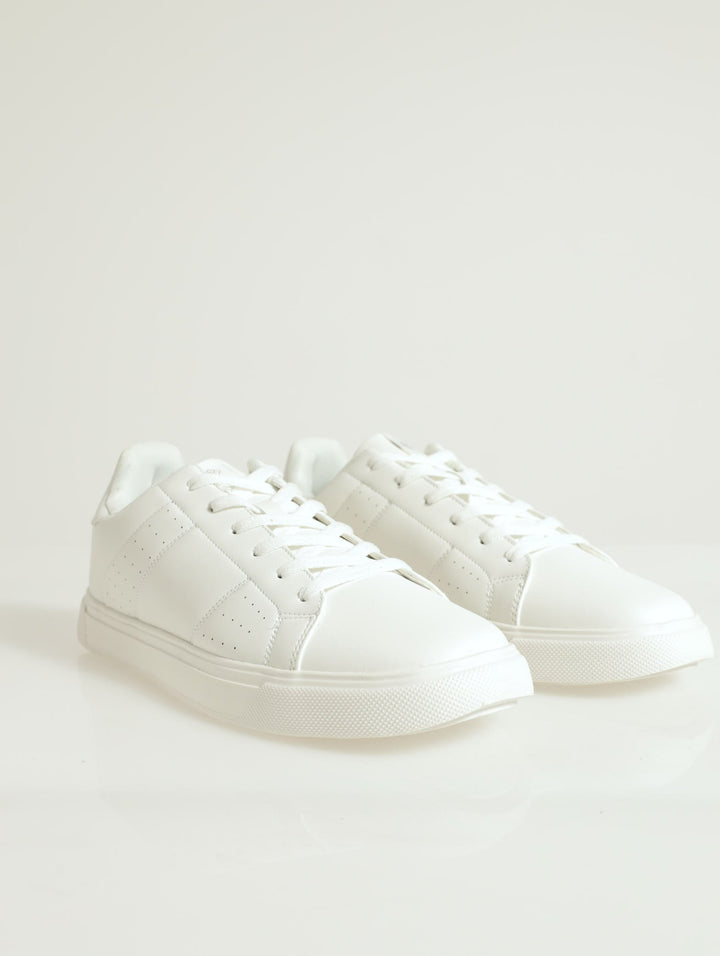 Keller Basic Pu Lace-Up Sneaker - White