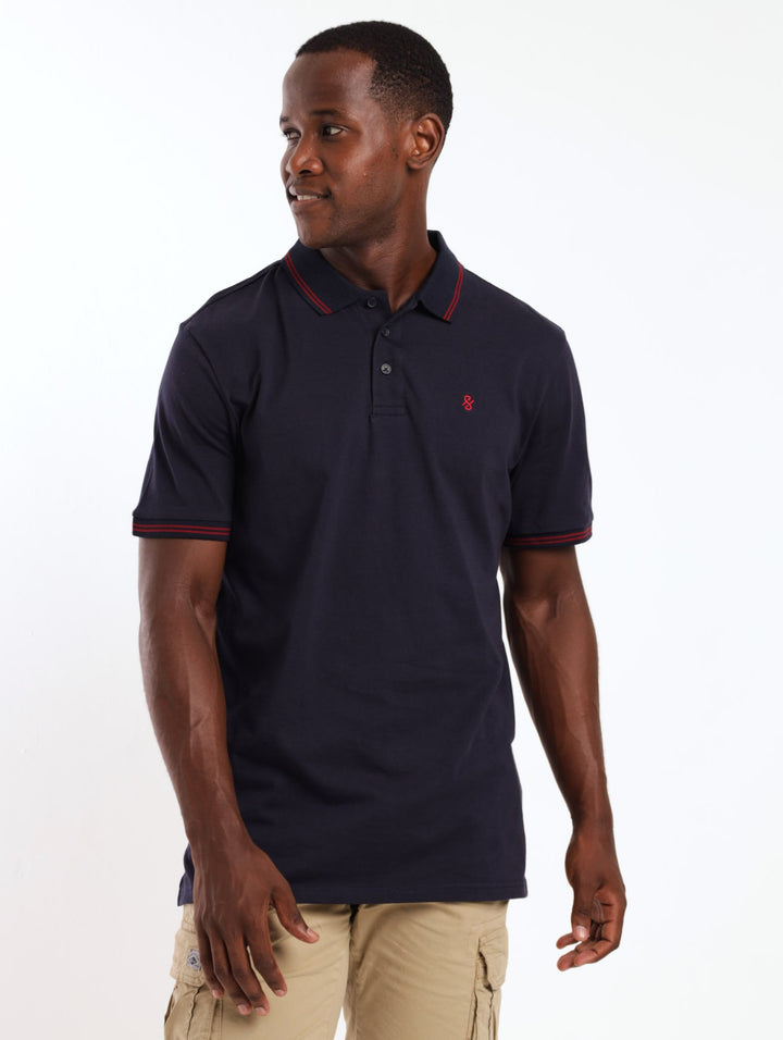 Men's Single Jersey Golfer - Navy