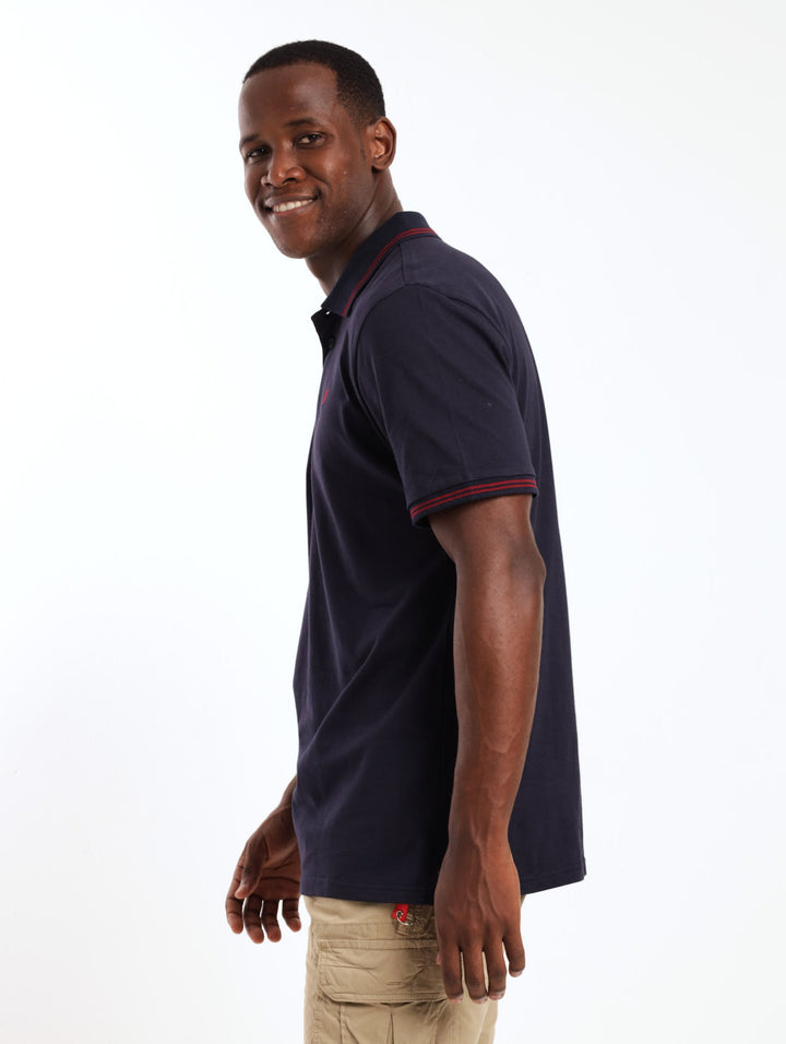 Men's Single Jersey Golfer - Navy