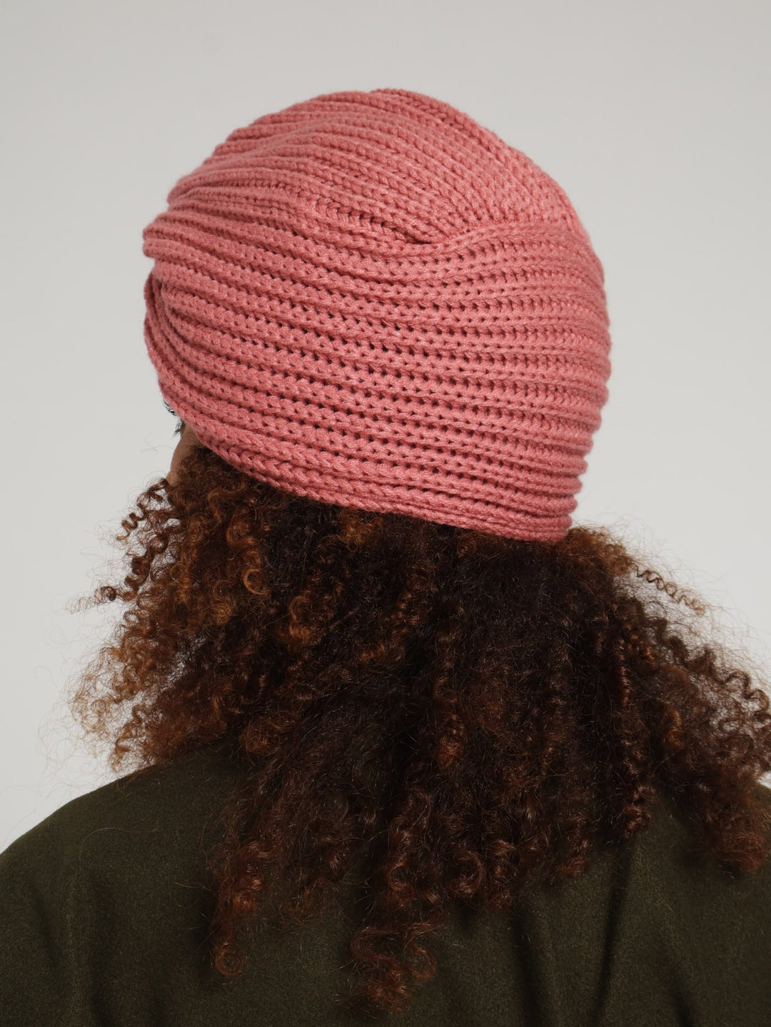 Embellished Knitted Turban - Dusty Pink