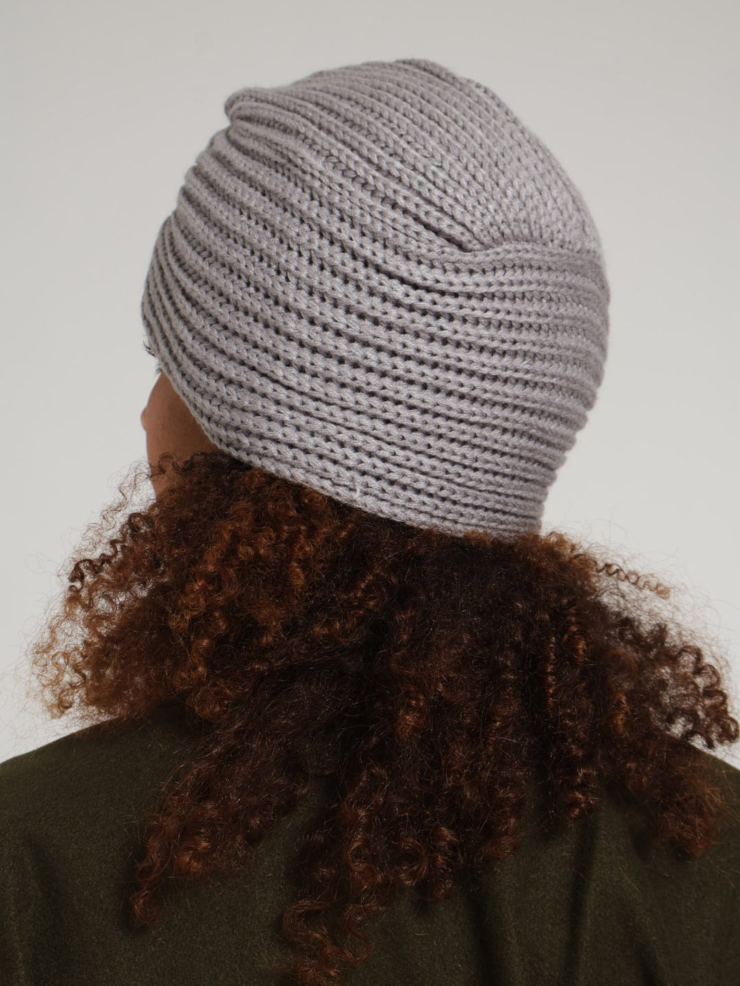 Embellished Knitted Turban - Grey