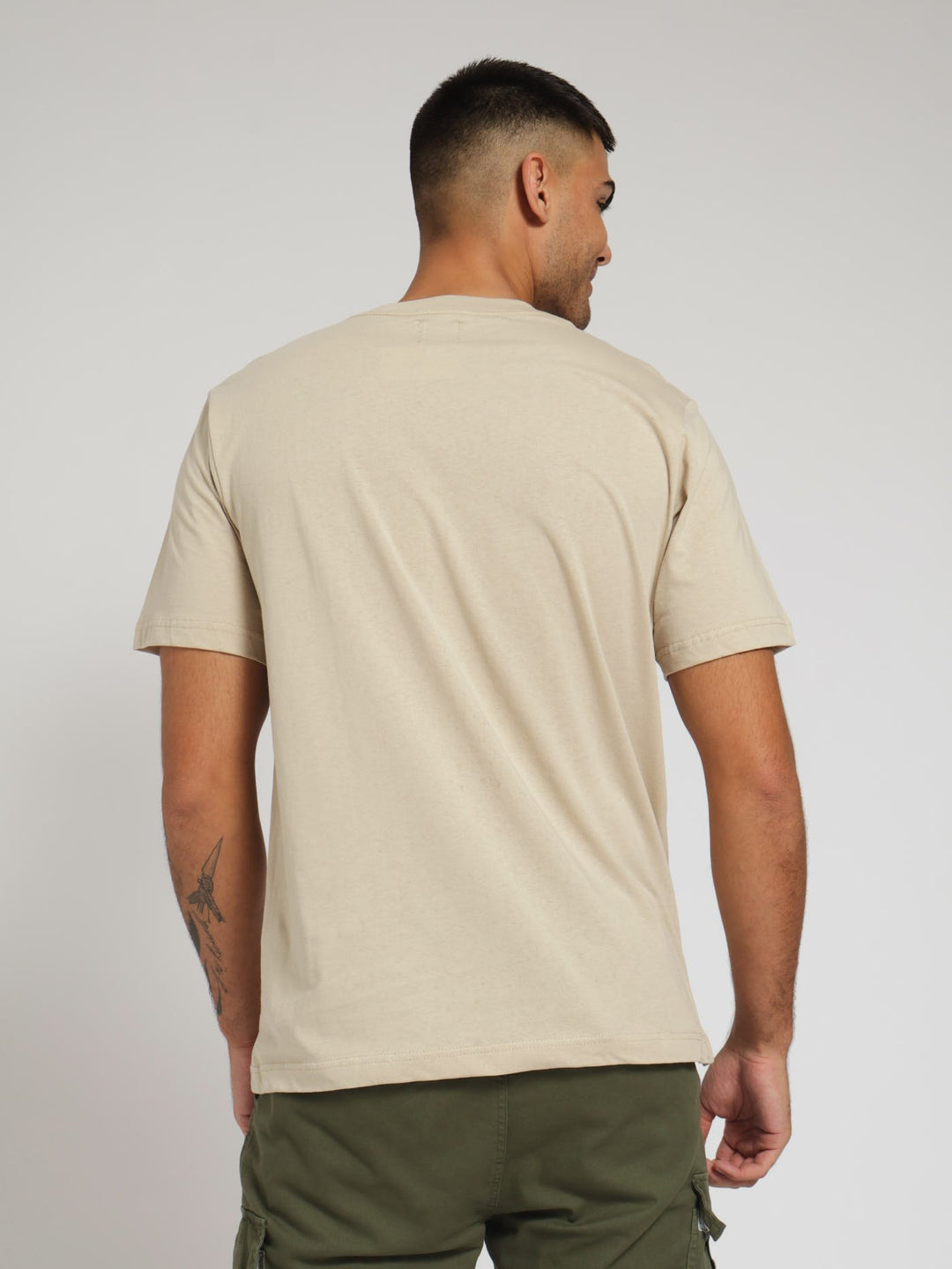 Kagawa Tiger Front & Back Tee - Light Stone