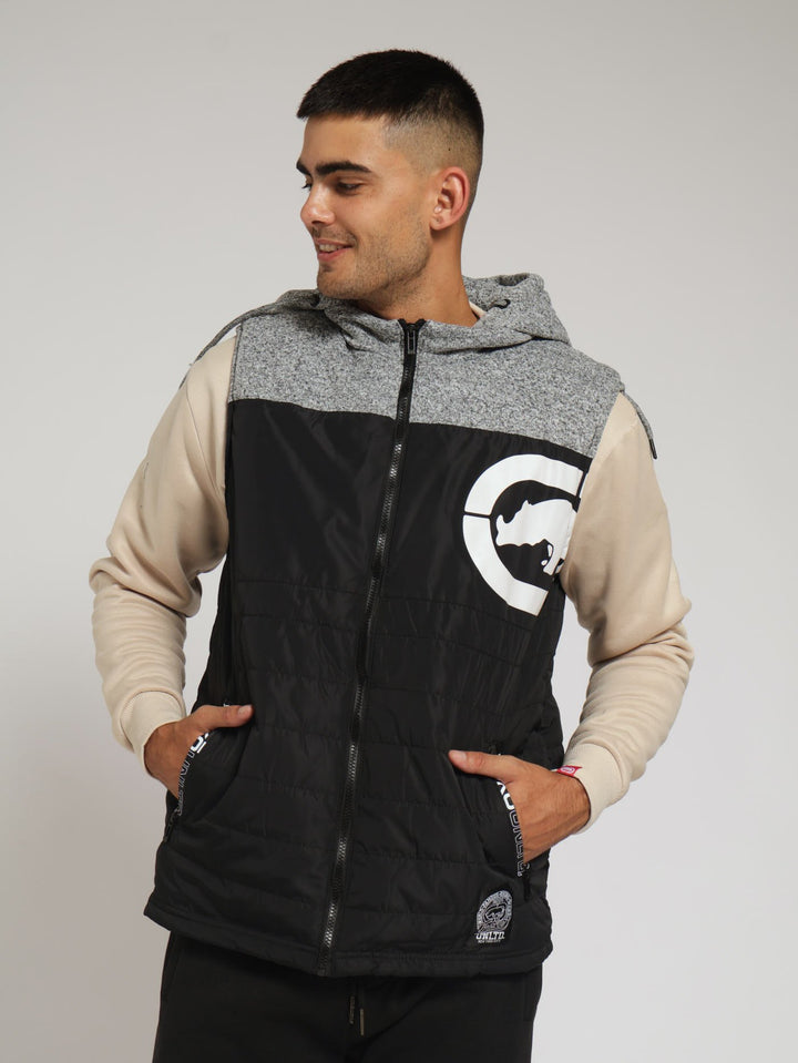 Sleeveless Puffer Jacket - Black