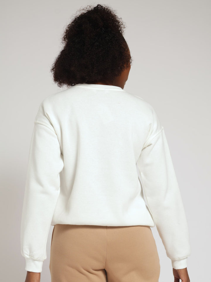 St Anton Fleece Pullover - Cream