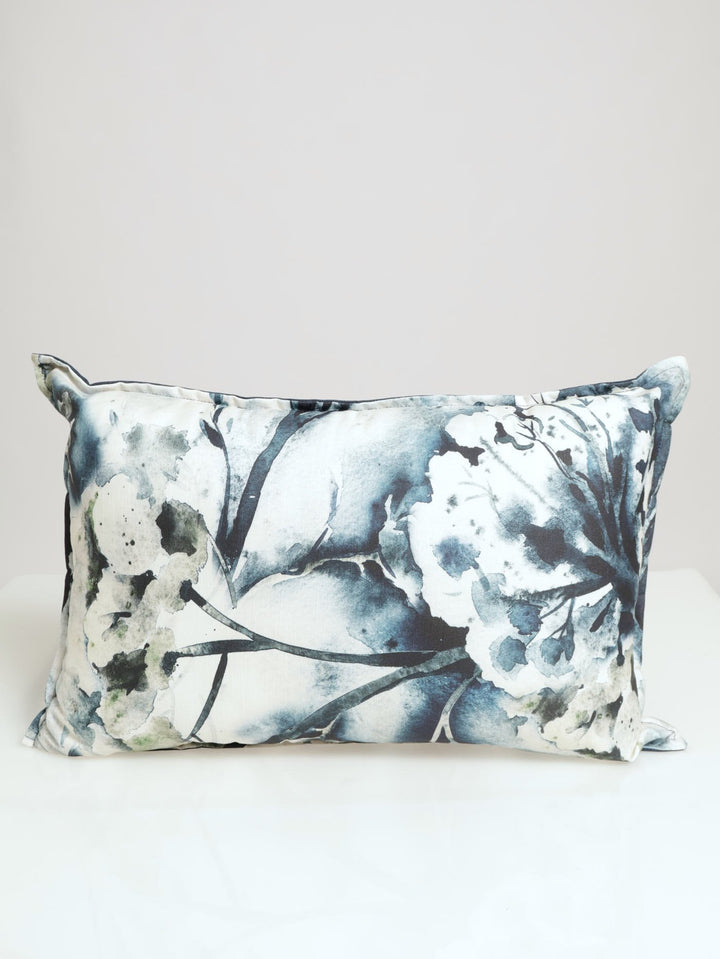 Watercolour Floral Scatter Cushion 40x60cm - Blue