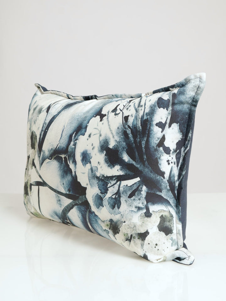 Watercolour Floral Scatter Cushion 40x60cm - Blue