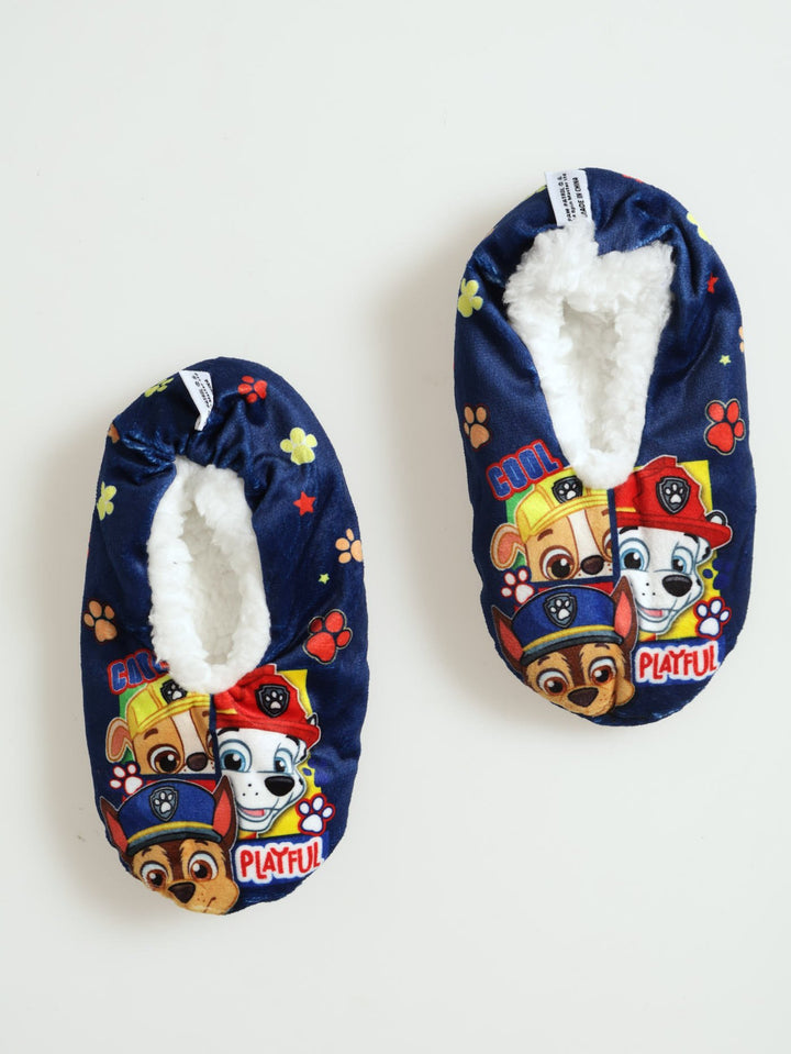 Pre-Boys Paw Patrol Boys Sherpa Slipper Socks - Blue