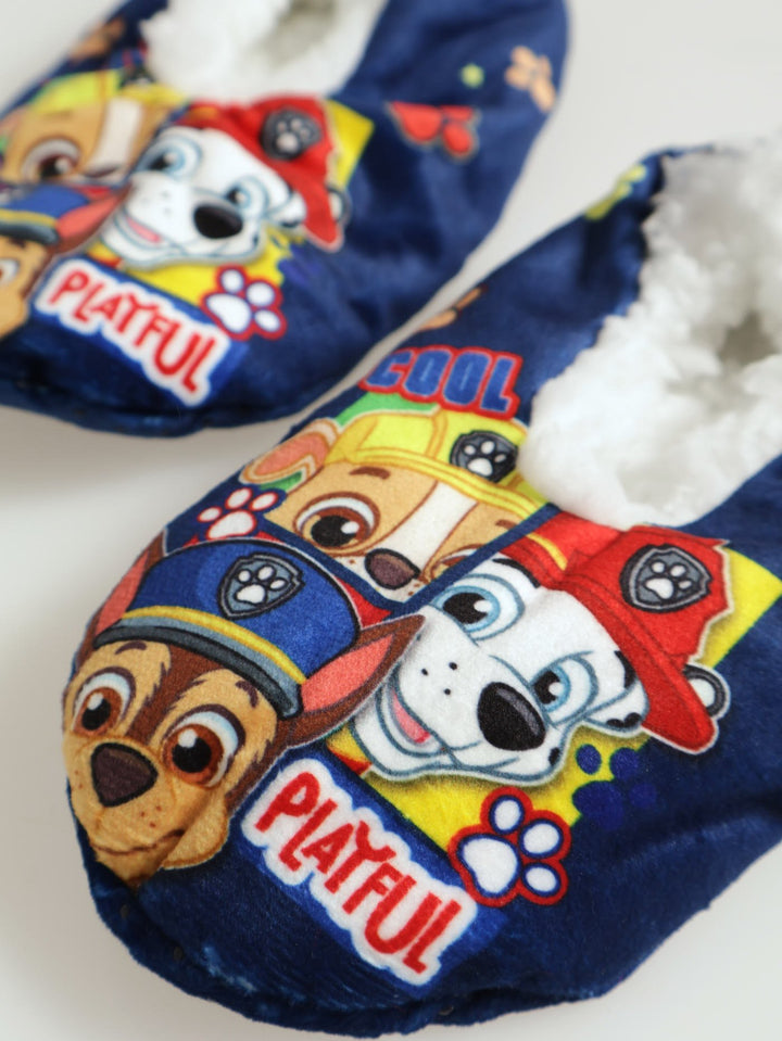 Pre-Boys Paw Patrol Boys Sherpa Slipper Socks - Blue