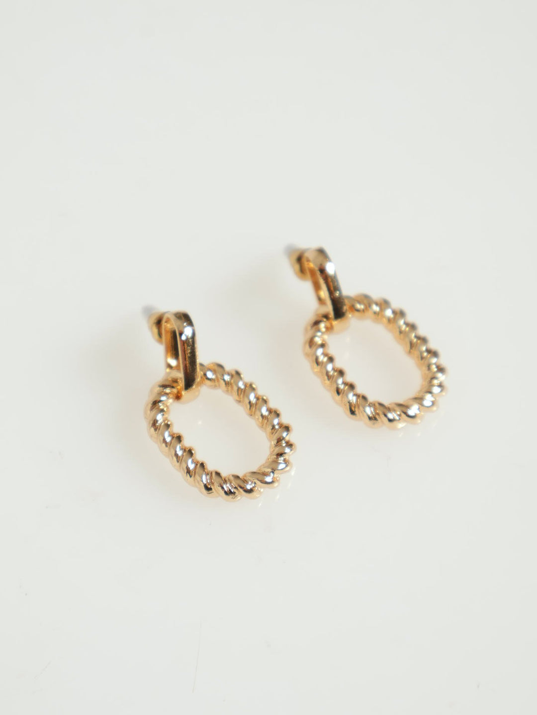 Rope Door Knocker Earrings - Gold