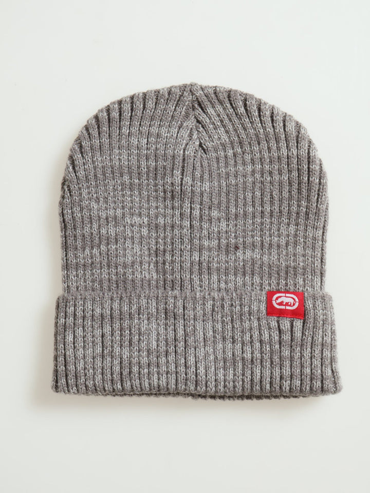 Turn Up Beanie - Grey Melange