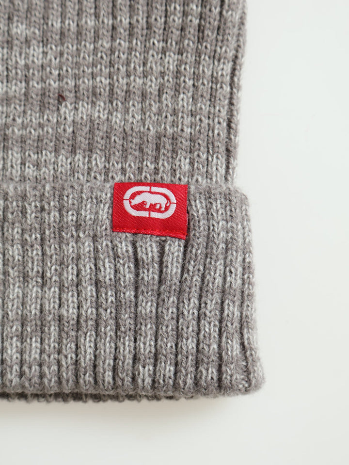 Turn Up Beanie - Grey Melange