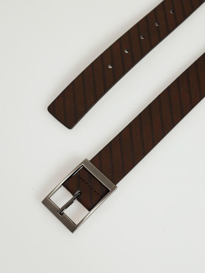 Embossed Belt - Chocolate