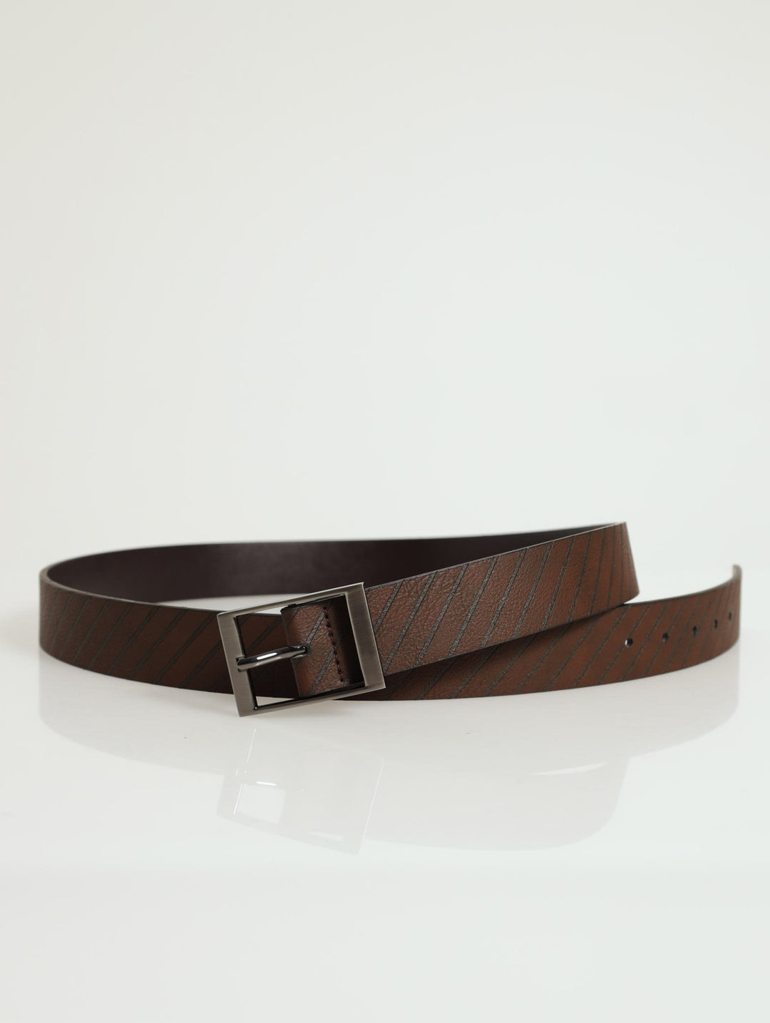 Embossed Belt - Chocolate