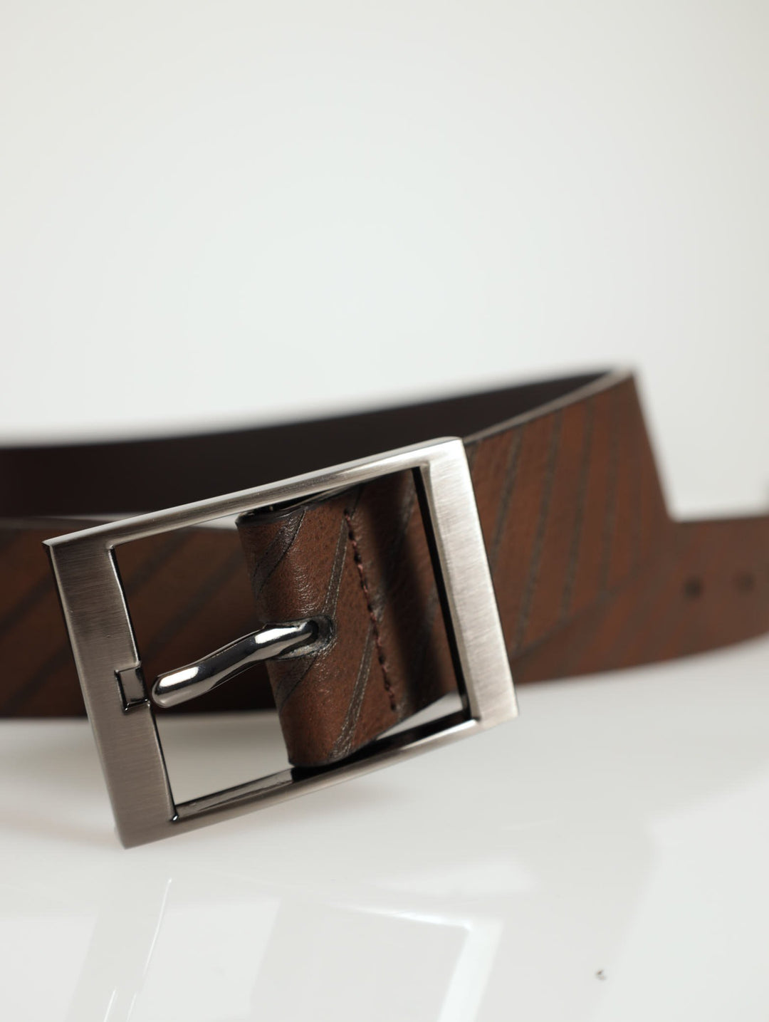 Embossed Belt - Chocolate