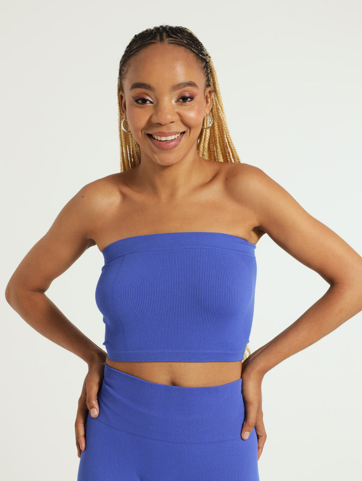 Seamless Boobtube Top - Blue