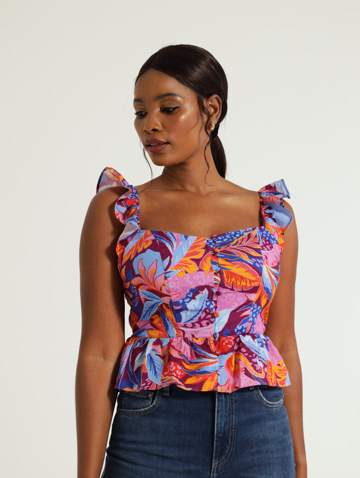 Carine Peplum Top