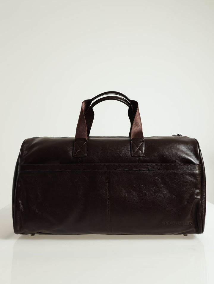 Leather Duffel Bag - Brown