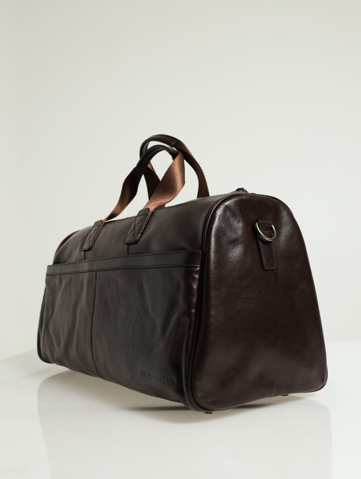 Leather Duffel Bag - Brown