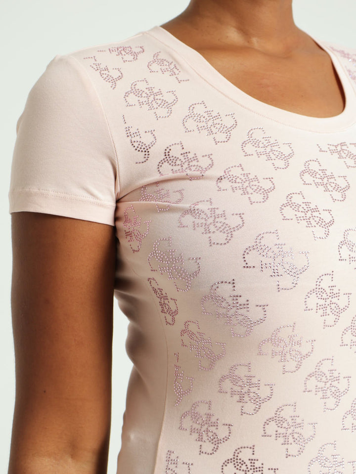 4G Allover Print Tee - Pink