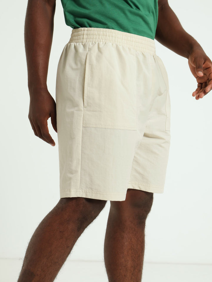 Woven Pocket Shorts - Stone