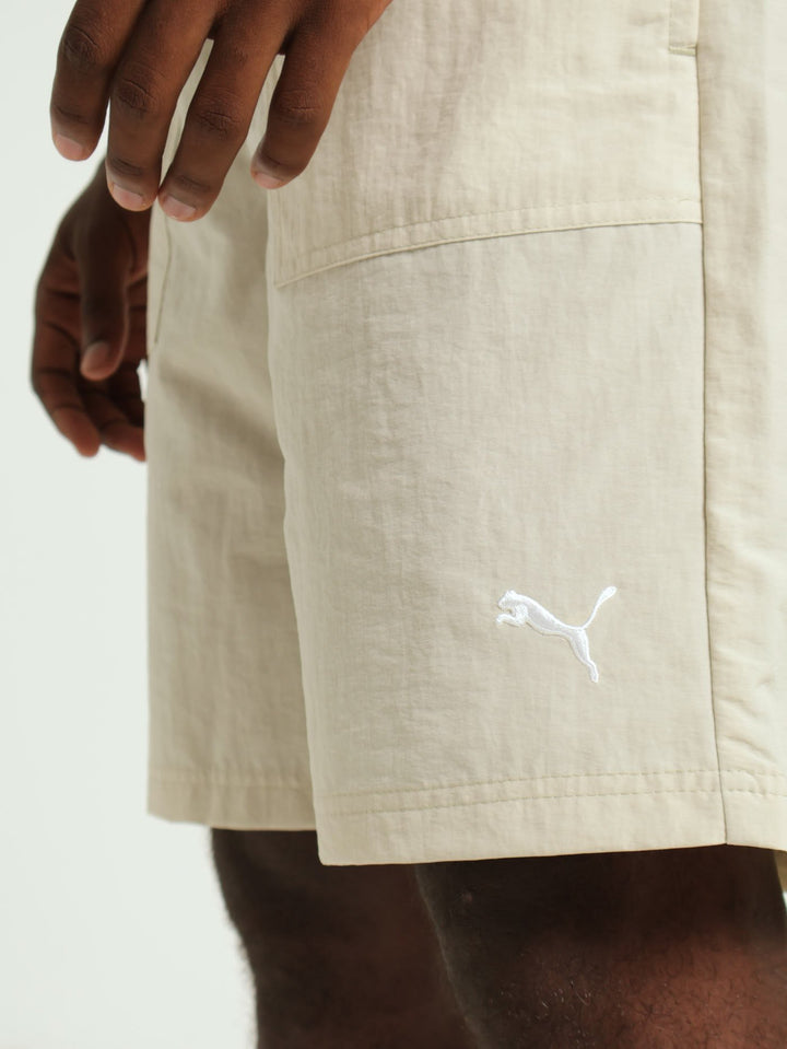 Woven Pocket Shorts - Stone