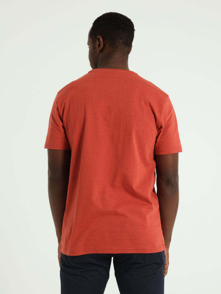 Embroiered Logo Tee - Brick