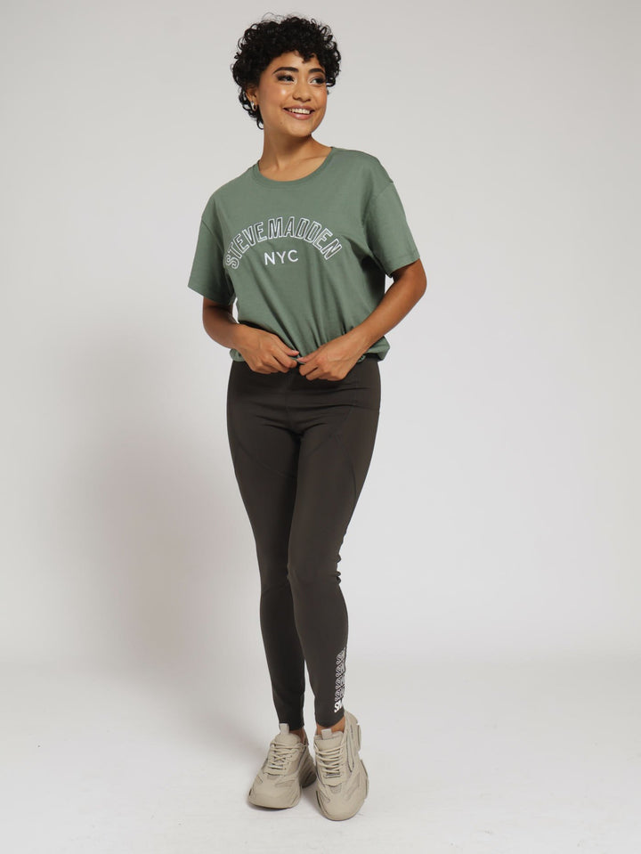 Willow Oversized Logo Tee - Sage