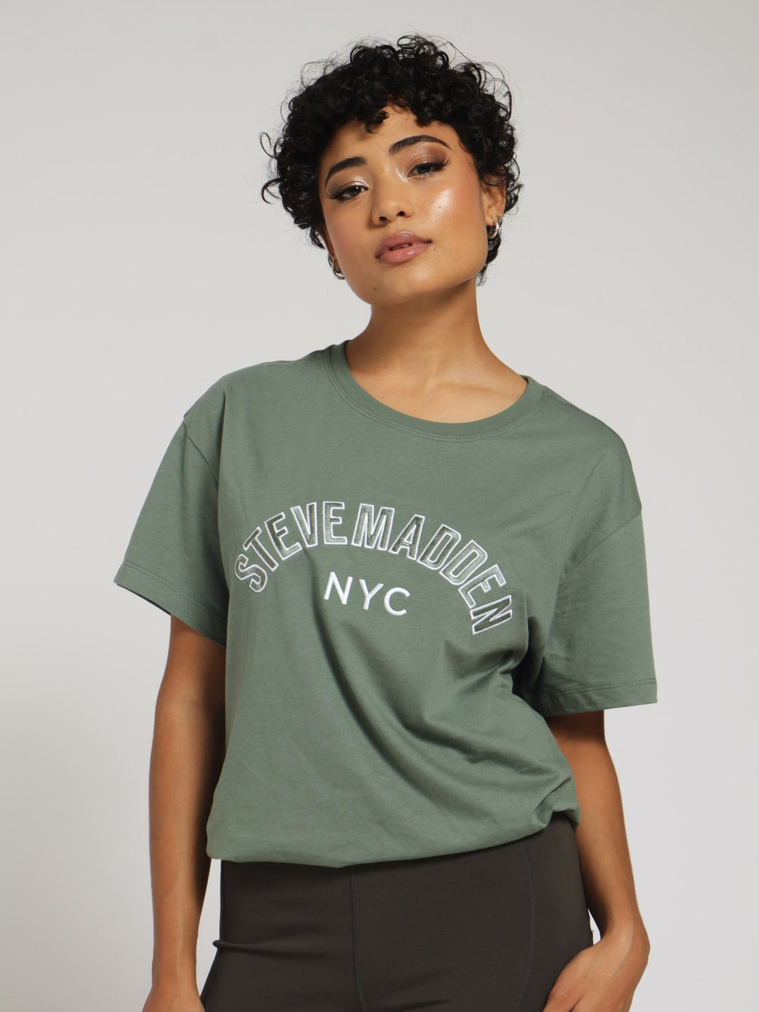 Willow Oversized Logo Tee - Sage