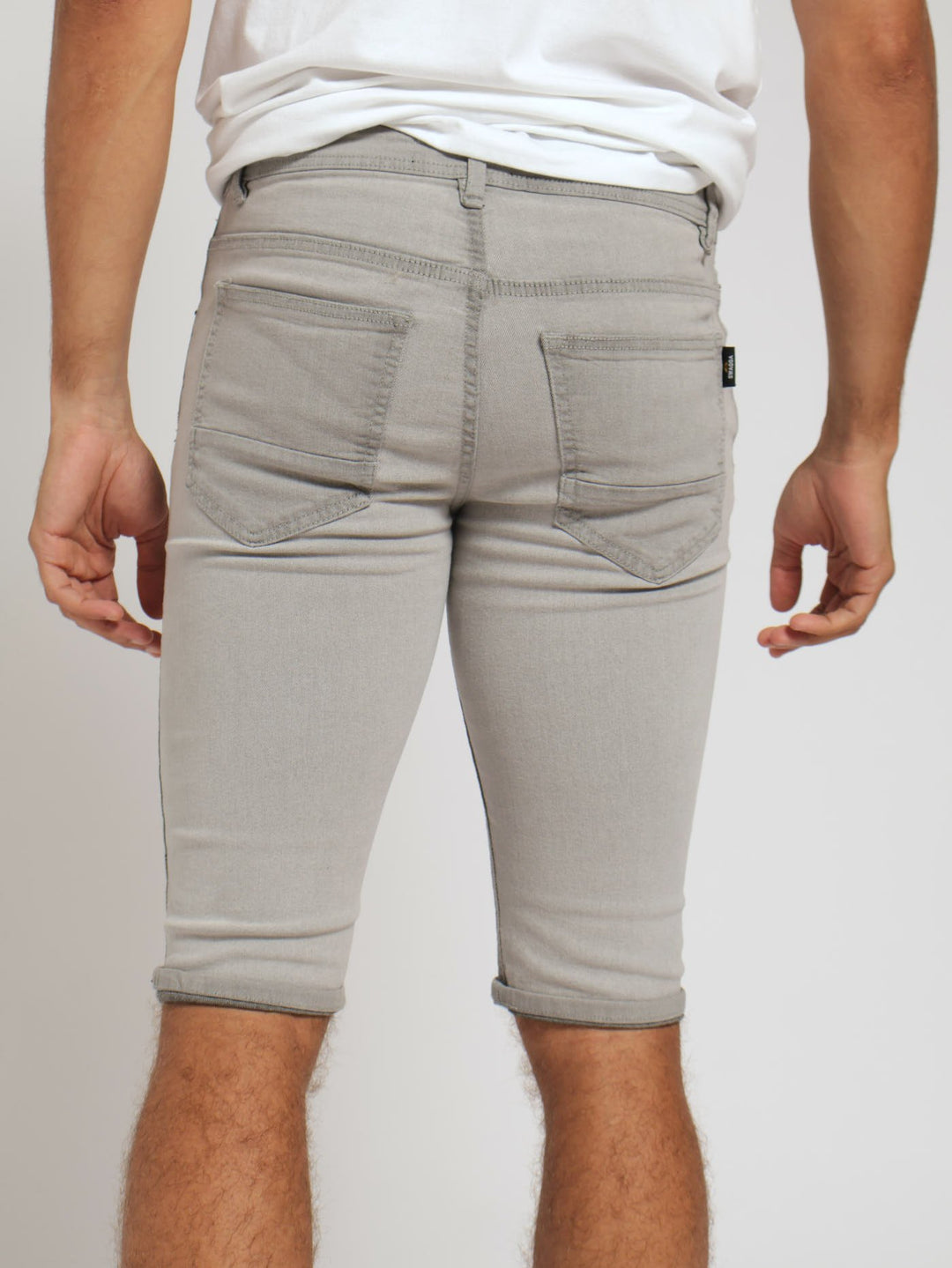 5 Pocket Denim Shorts - Light Grey