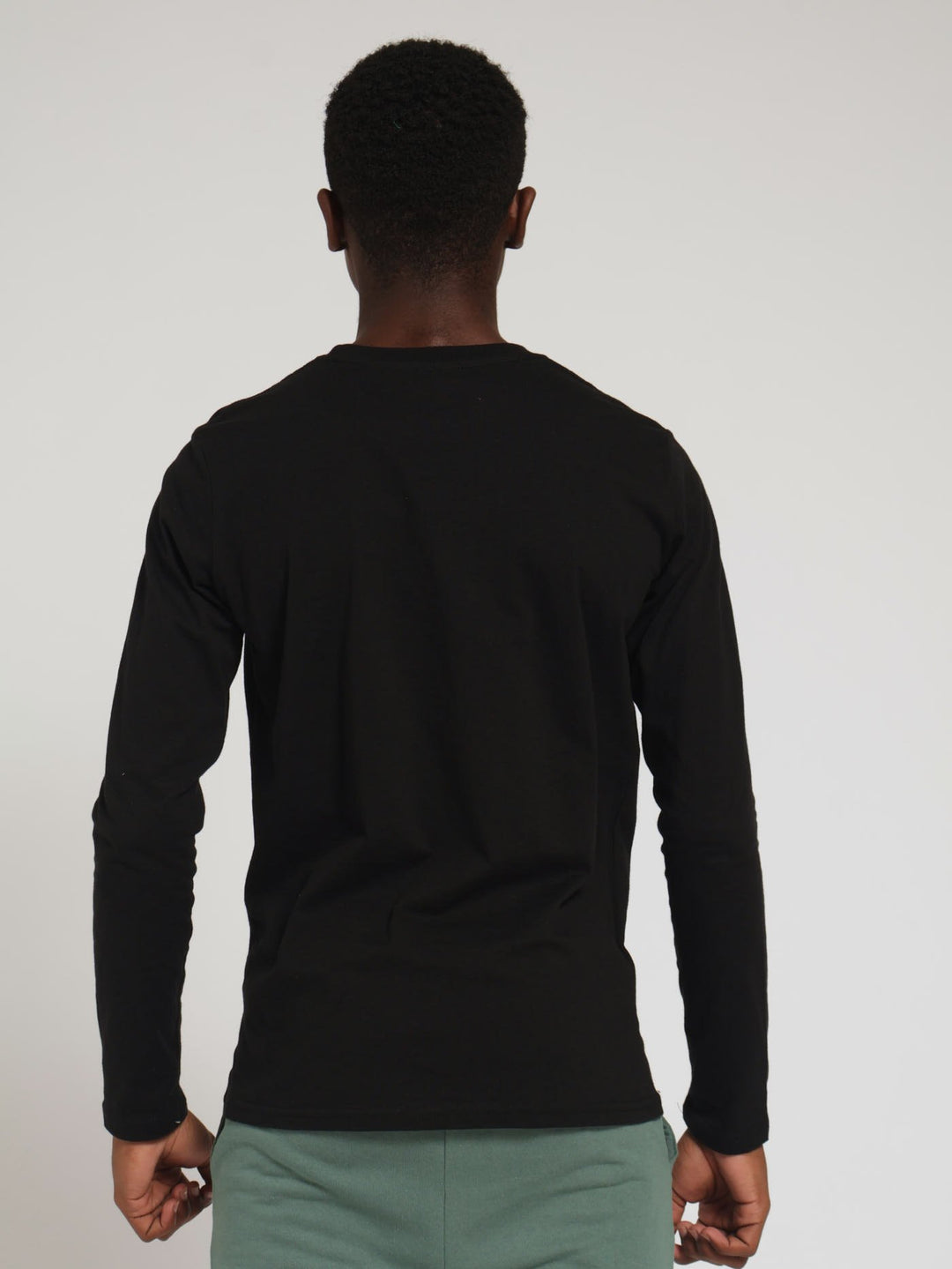 Boys Long Sleeve Soccer Tee - Black