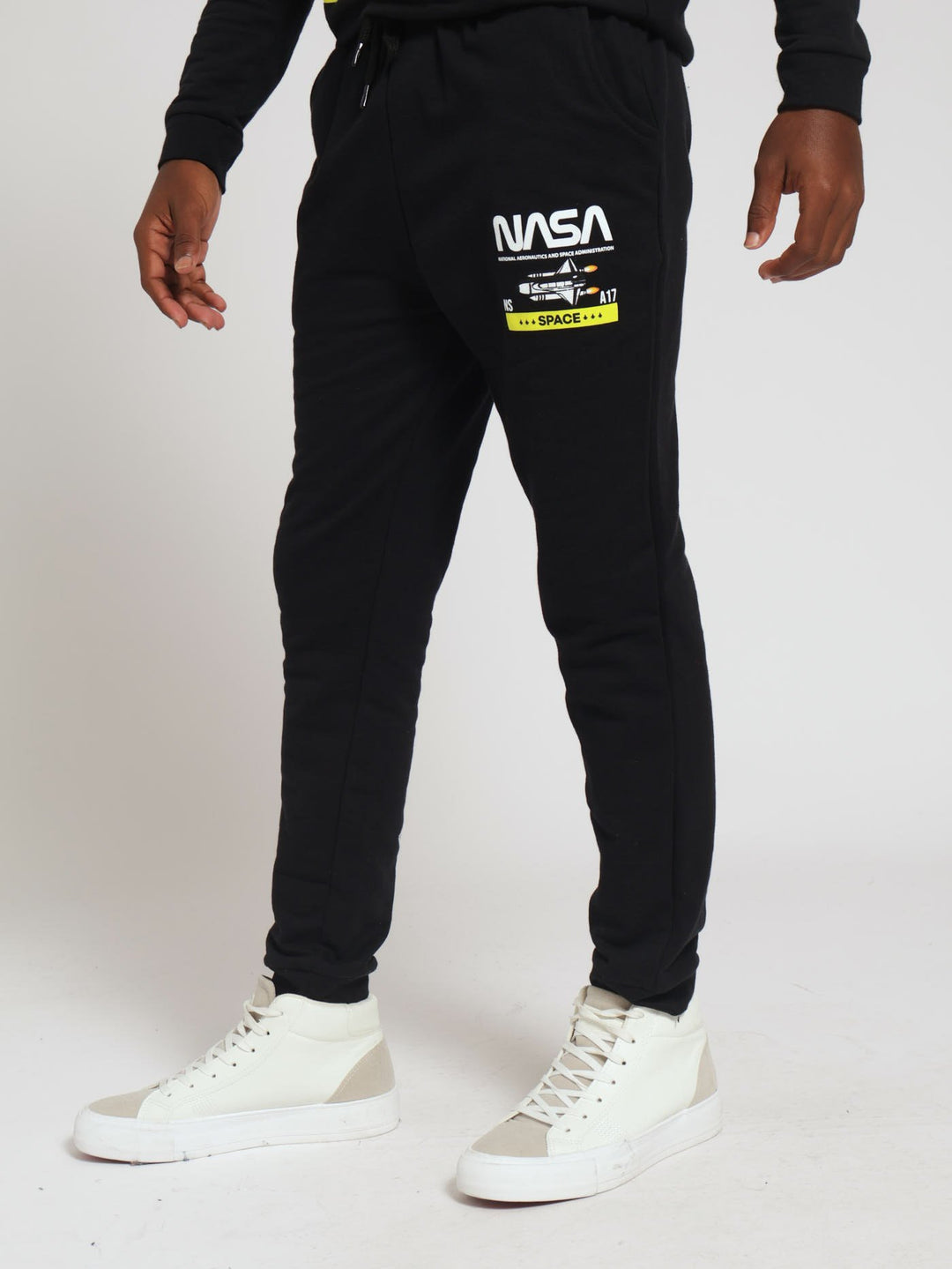 Boys NASA Fleece Bottom - Black