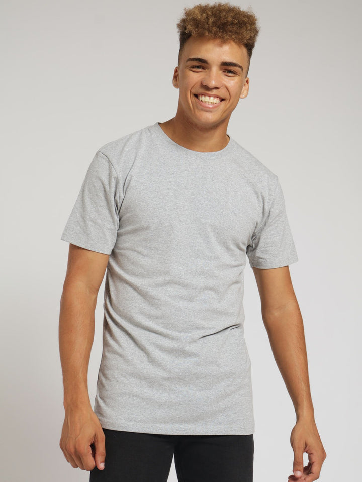 Lycra Slim Fit Tee - Grey Melange