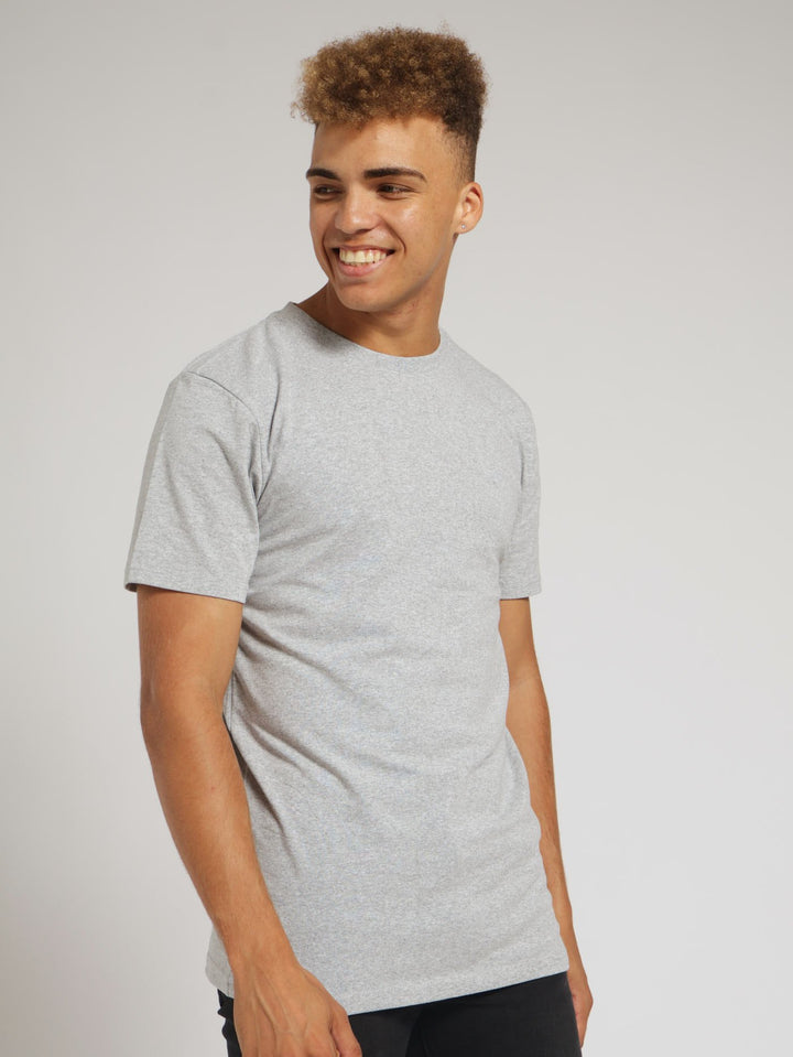 Lycra Slim Fit Tee - Grey Melange