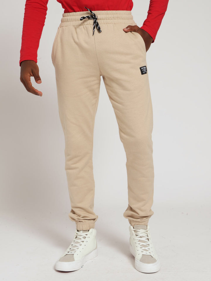 Boys Oxford Fleece Jogger - Tan