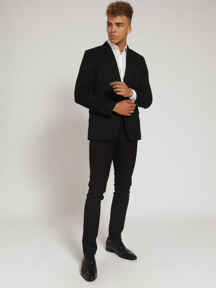 Viscose Suit Jacket - Black