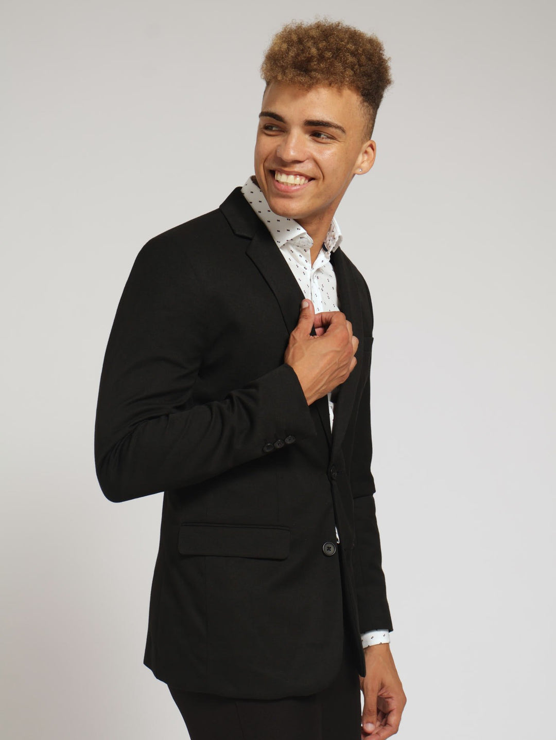 Viscose Suit Jacket - Black