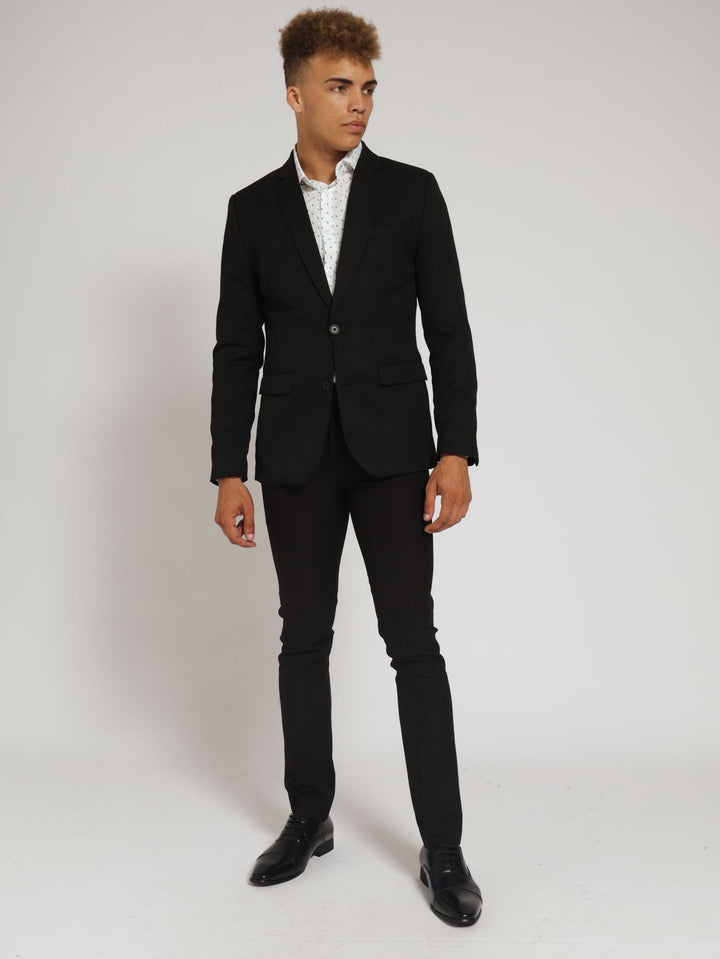 Men's Skinny Stretch Suit Trouser - Black