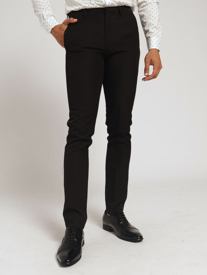 Men's Skinny Stretch Suit Trouser - Black