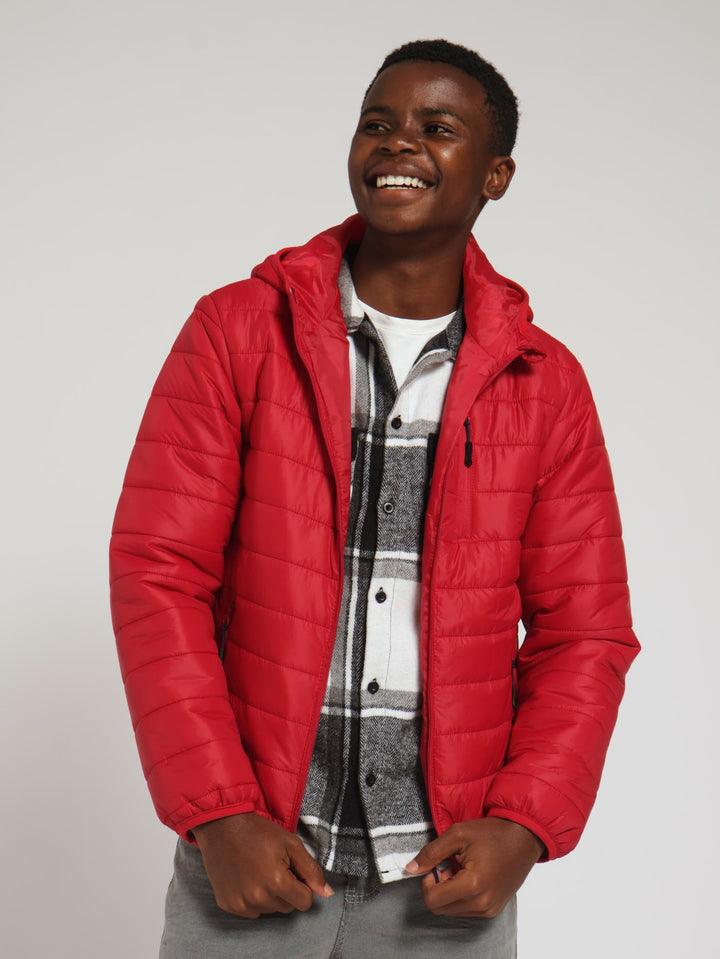 Boys Puffer Jacket - Red