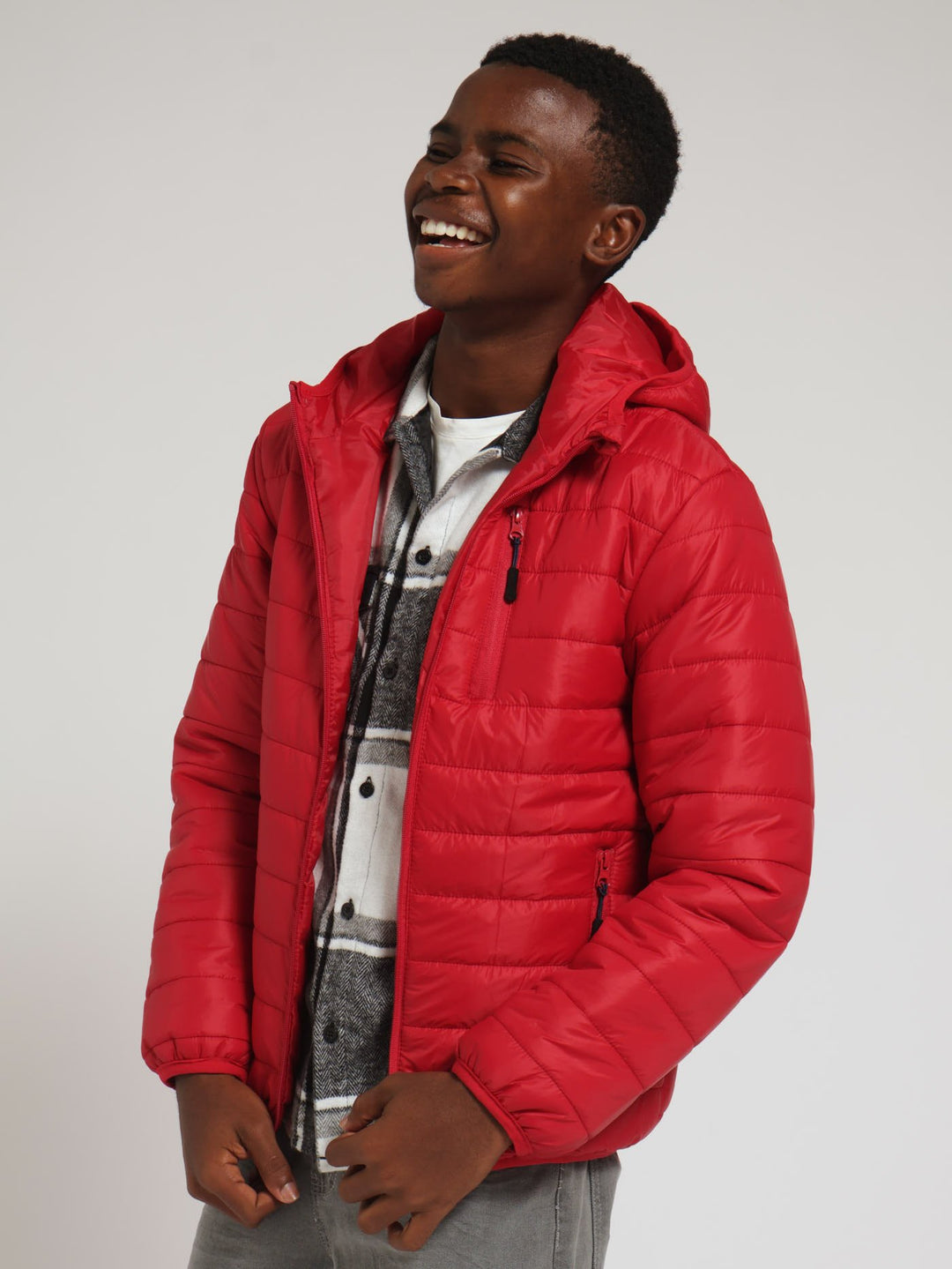 Boys Puffer Jacket - Red