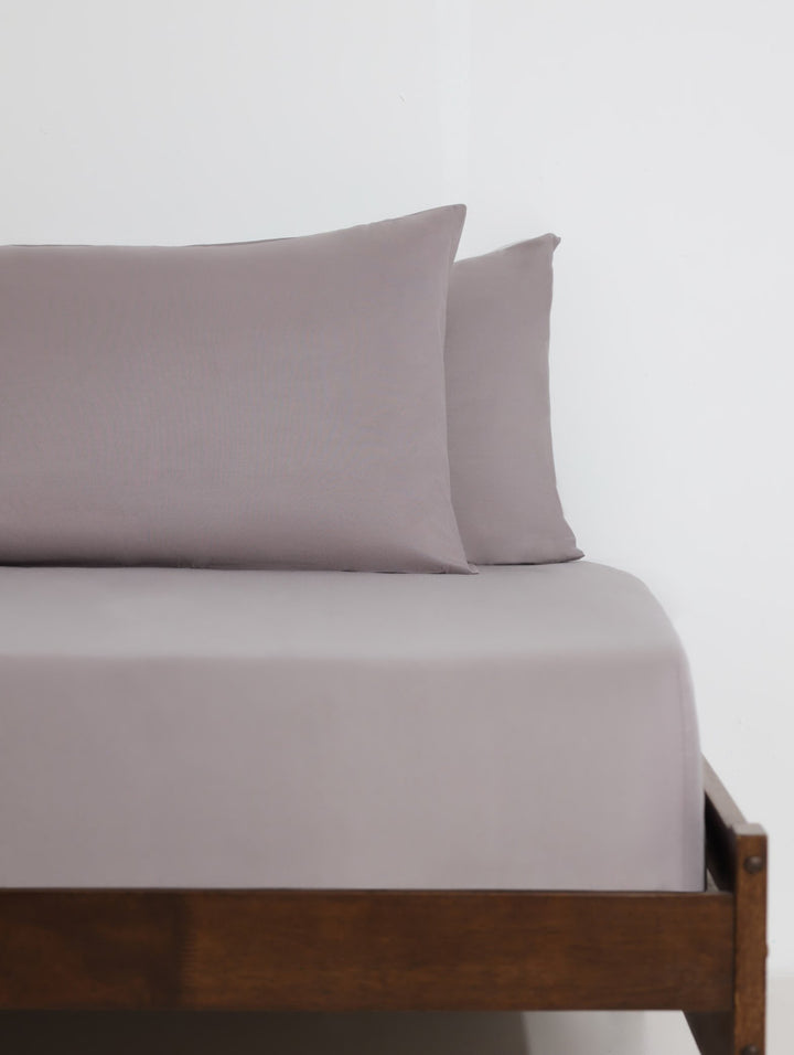 2 Pack 144TC Standard Pillow Case - Grey