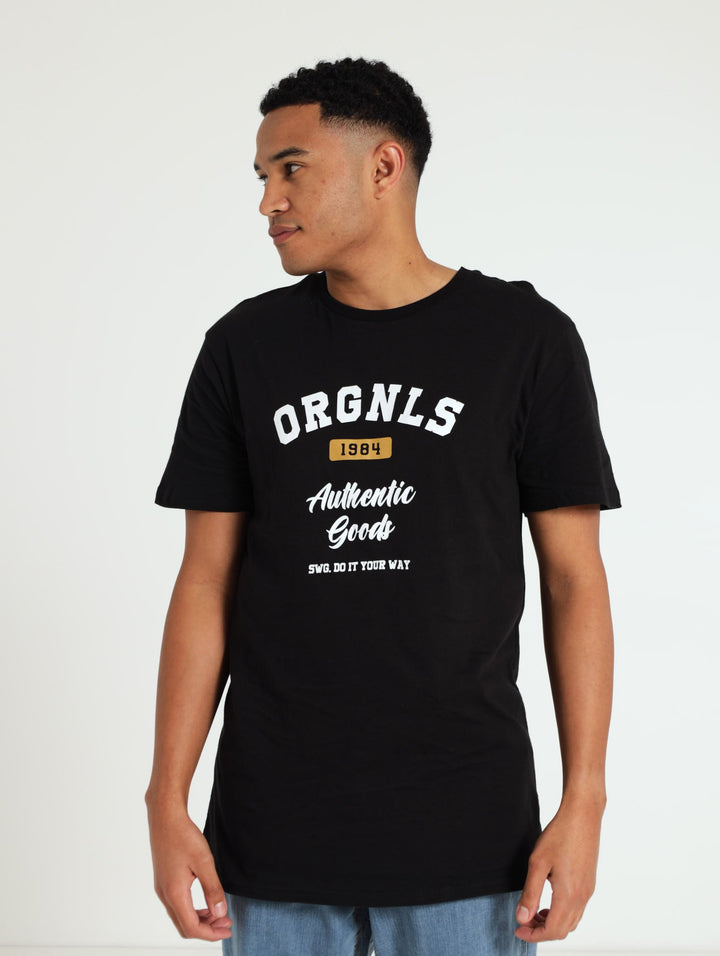 Printed Basic Tee - Black